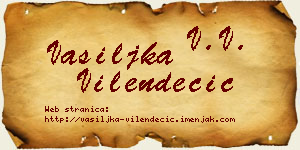 Vasiljka Vilendečić vizit kartica